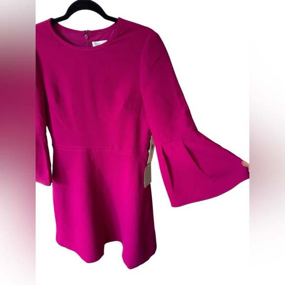 Eliza J Vibrant Pink Flared Sleeve Dress size 8 - Picture 6 of 7
